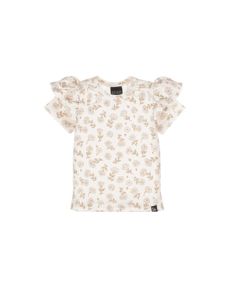 Ruffle t-shirt luz flowers